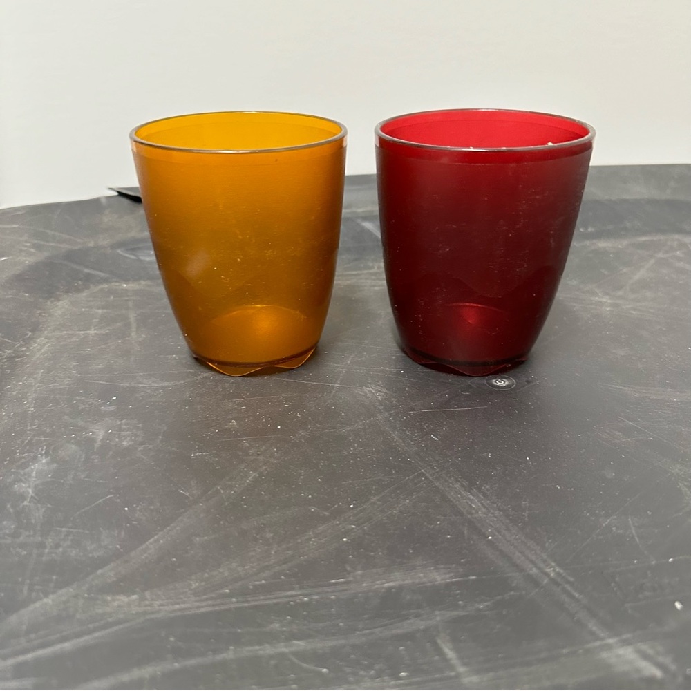 Tupperware Open House Collection 10oz‎ Cups Jewel Tones 4792A Set of 2